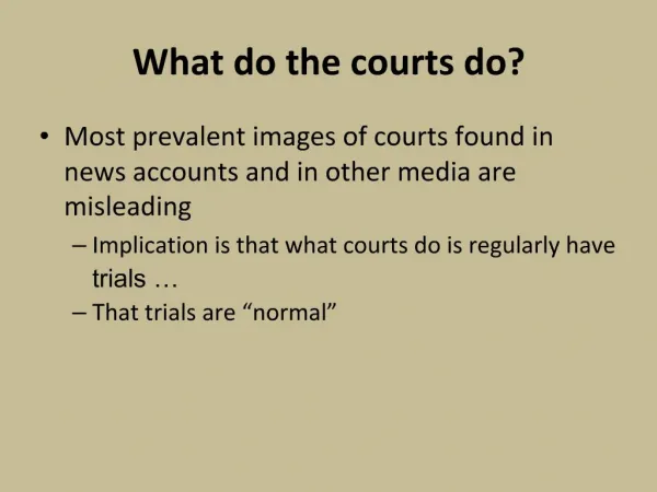 What do the courts do