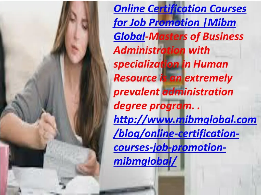 online certification courses for job promotion