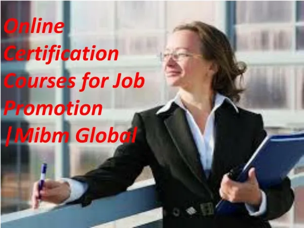 online certification courses for job promotion