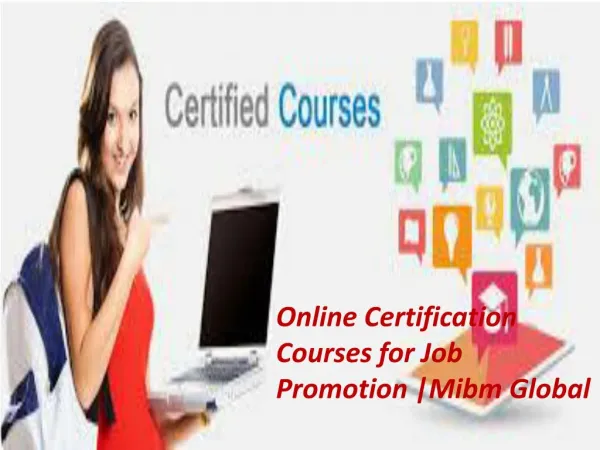 online certification courses for job promotion