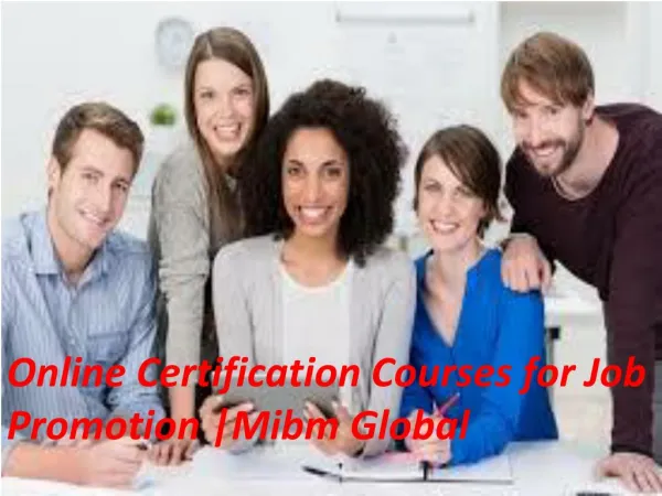 online certification courses for job promotion