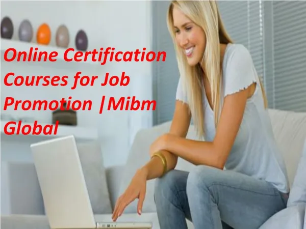 online certification courses for job promotion