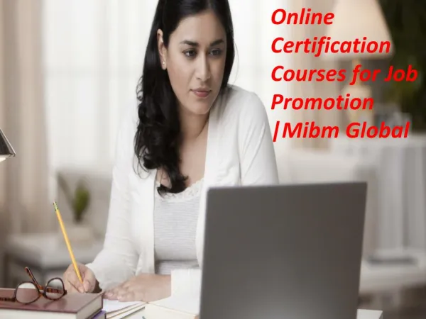 online certification courses for job promotion