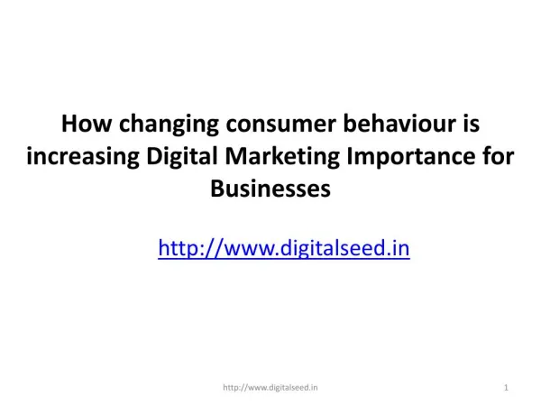 How changing consumer behaviour is increasing Digital Marketing Importance for Businesses