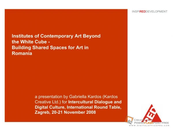 Institutes of Contemporary Art Beyond the White Cube -