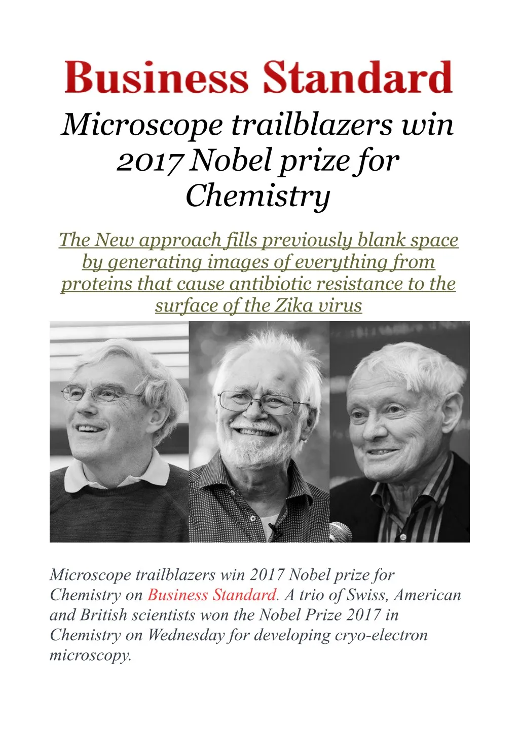 microscope trailblazers win 2017 nobel prize