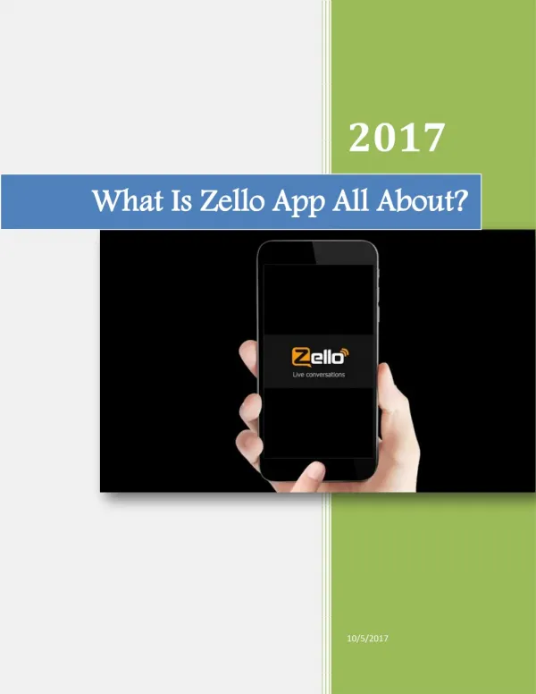 What Is Zello App All About