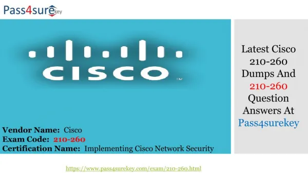 Updated Cisco 210-260 Dumps | Latest 210-260 Pdf File