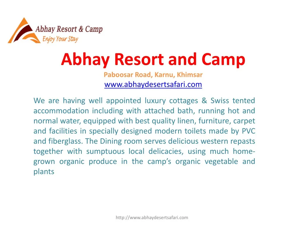 abhay resort and camp paboosar road karnu khimsar
