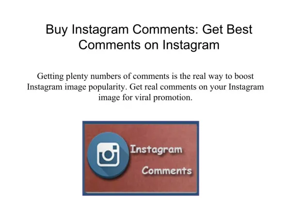 Buy Instagram Comments: Get Best Comments on Instagram