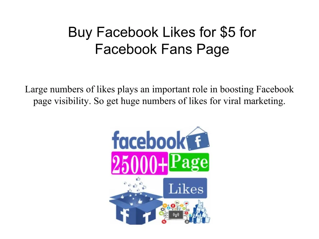 buy facebook likes for 5 for facebook fans page