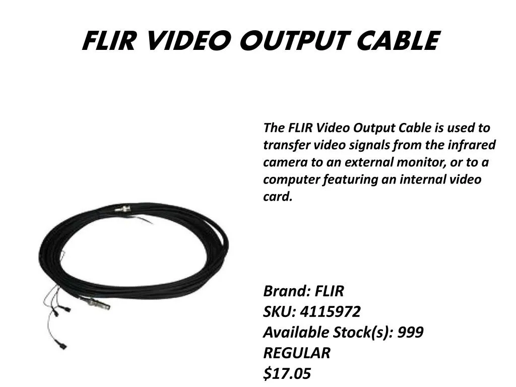 flir video output cable