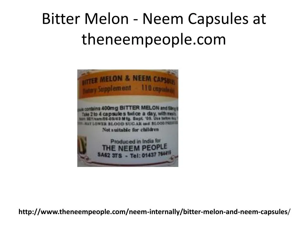 bitter melon neem capsules at theneempeople com