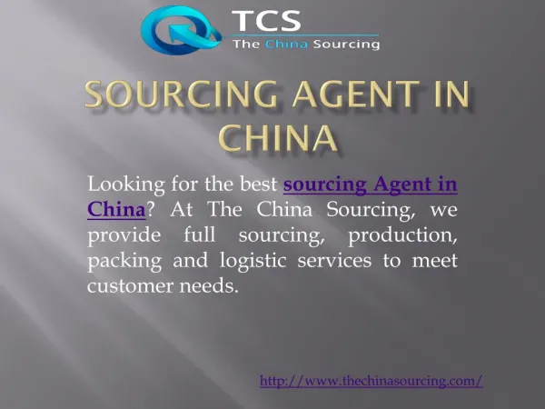Sourcing Agent in China