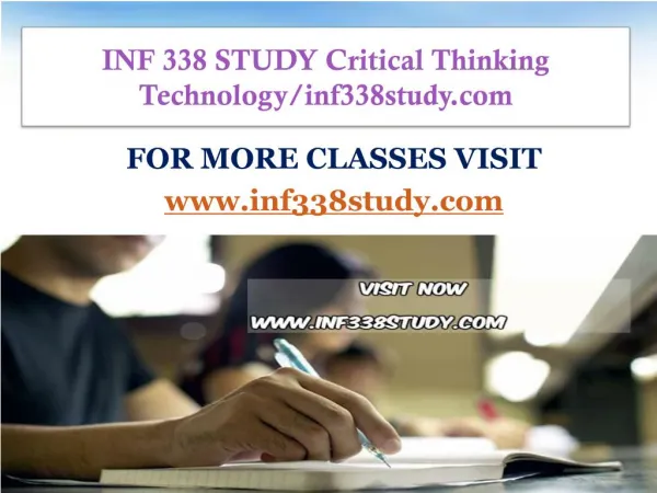 INF 338 STUDY Critical Thinking Technology/inf338study.com