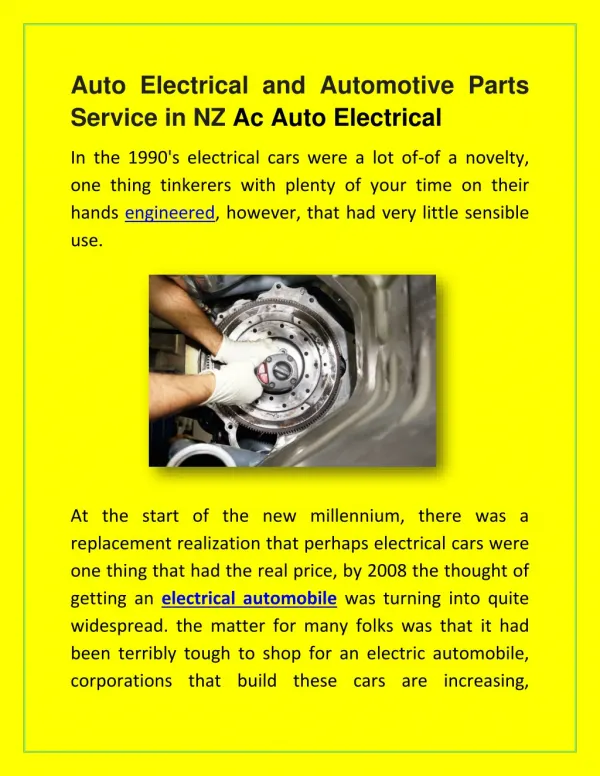 Auto electrical and automotive parts service in nz ac auto electrical