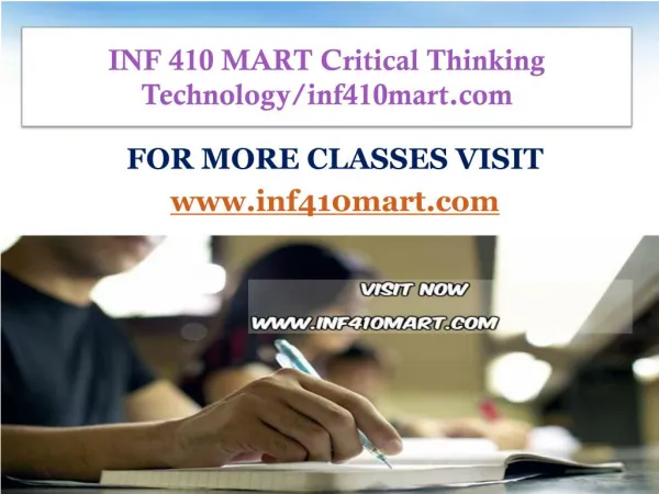 INF 410 MART Critical Thinking Technology/inf410mart.com
