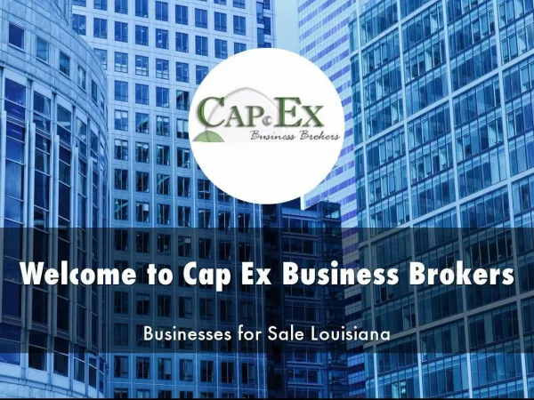 Information Presentation Of Cap Ex bisiness Brokers