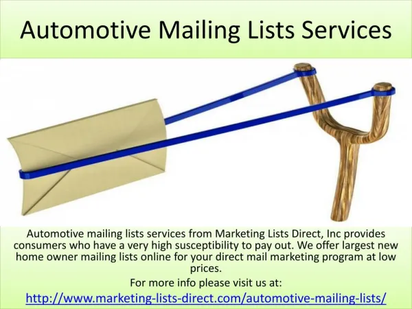 Automotive Mailing Lists Services