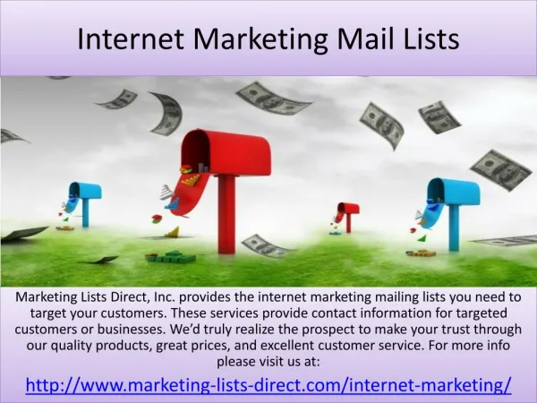 Internet Marketing Mail lists