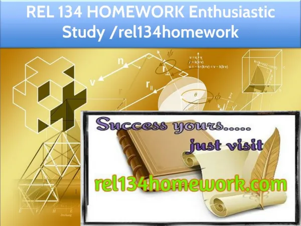 REL 134 HOMEWORK Enthusiastic Study / rel134homework.com