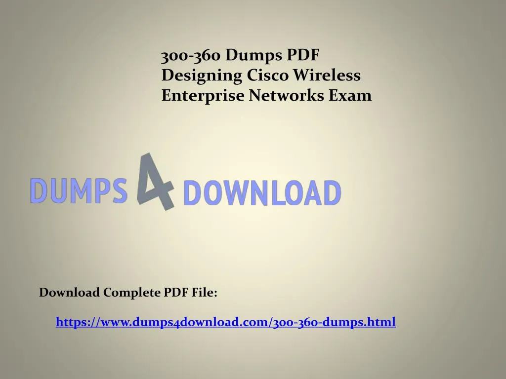 300 360 dumps pdf designing cisco wireless