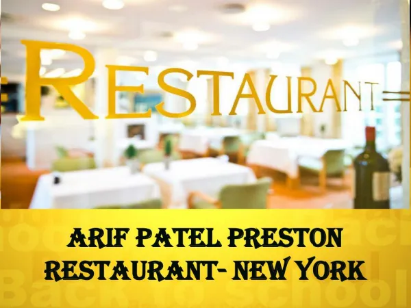 Arif Patel / Abdullah Allad Restaurant - New York