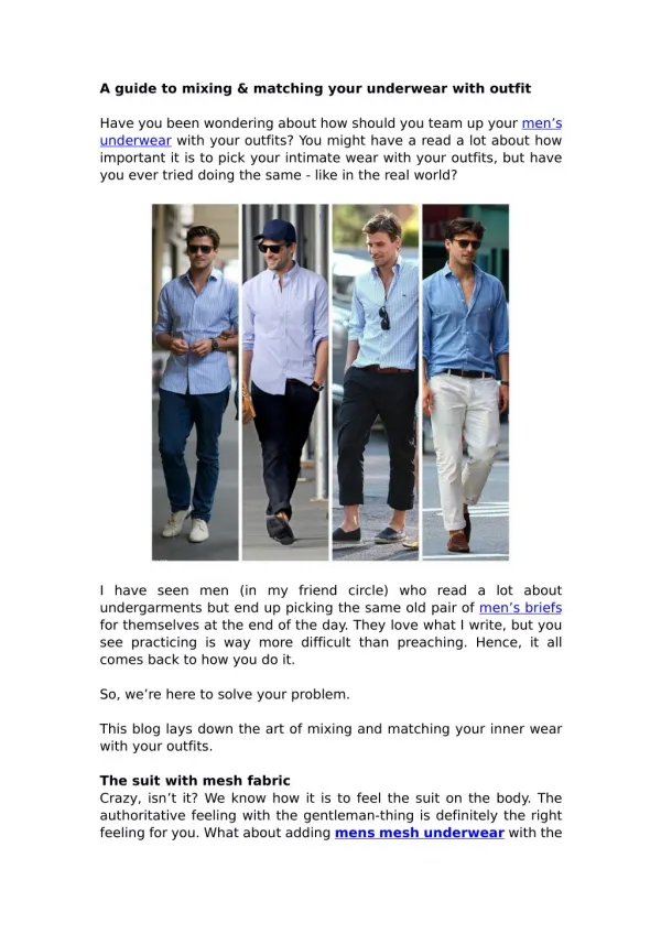a guide to mixing matching your underwear with