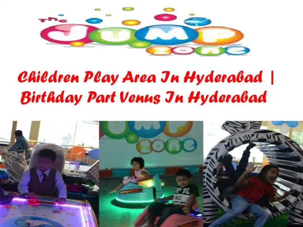 Childern Play Area In Hyderabad | Birthday Party Venus In Hyderabad