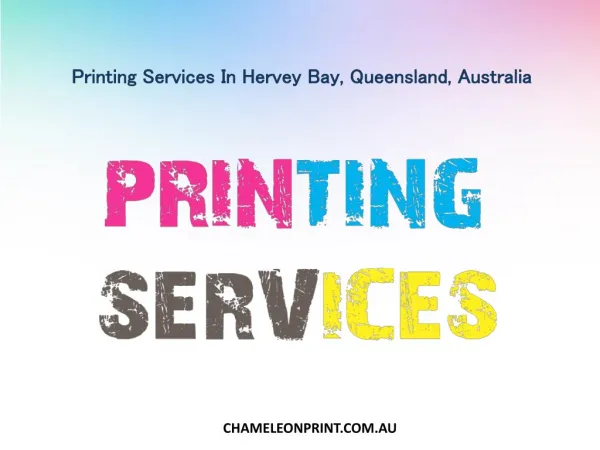 Printing Services In Hervey Bay, Queensland, Australia - Chameleon Print Group