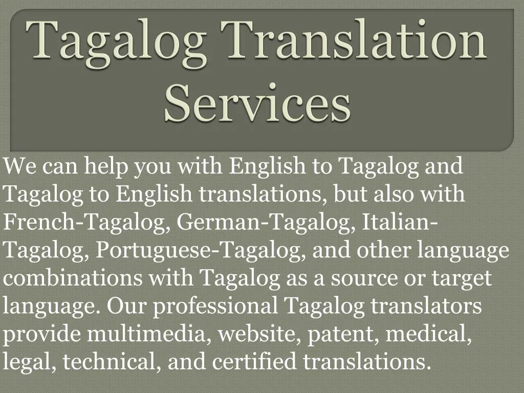 tagalog translation services