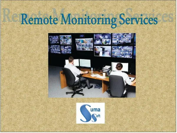 Remote monitoring services
