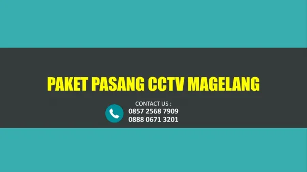 0857 2568 7909, Penyedia Pasang CCTV Magelang