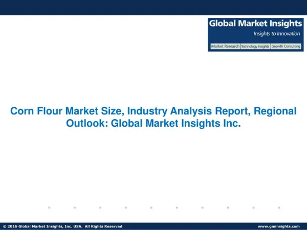 Corn Flour Market Size, Industry Analysis Report, Regional Outlook