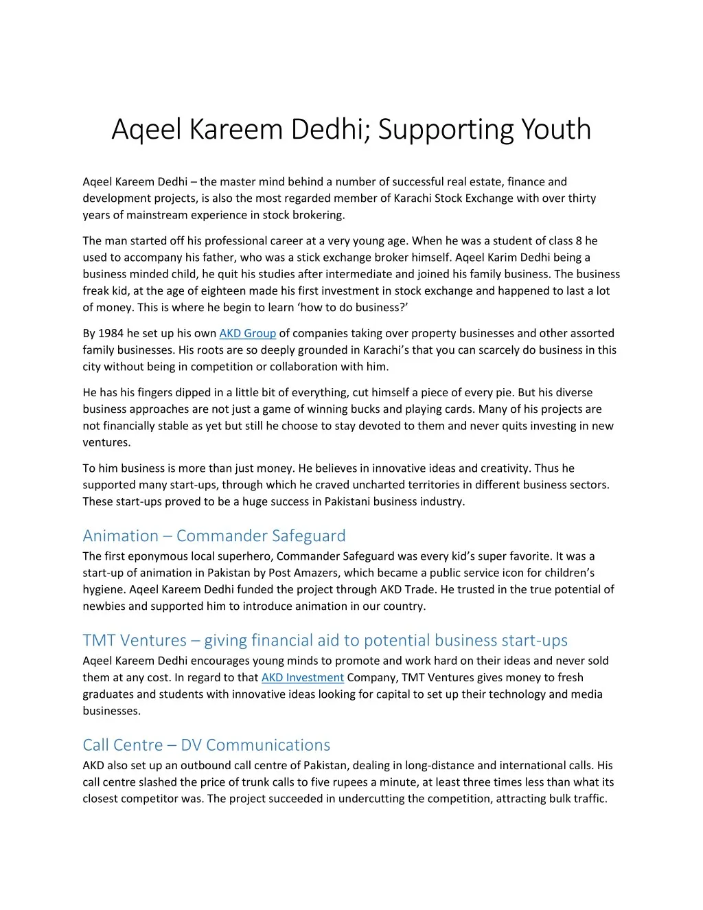 aqeel kareem dedhi supporting youth