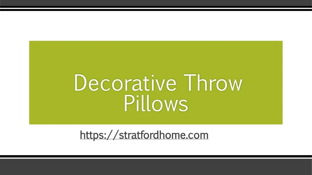 decorative throw pillows