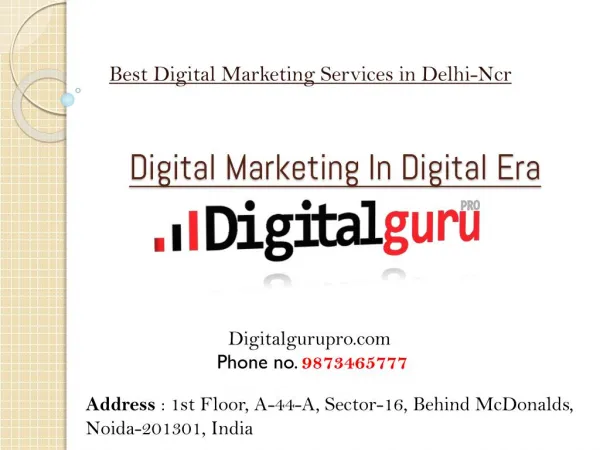 Best Digital Marketing Services in delhi-ncr