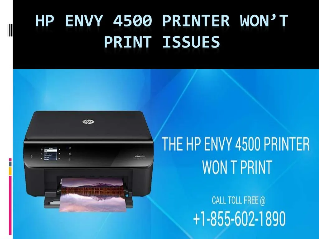 hp envy 4500 printer won t print issues