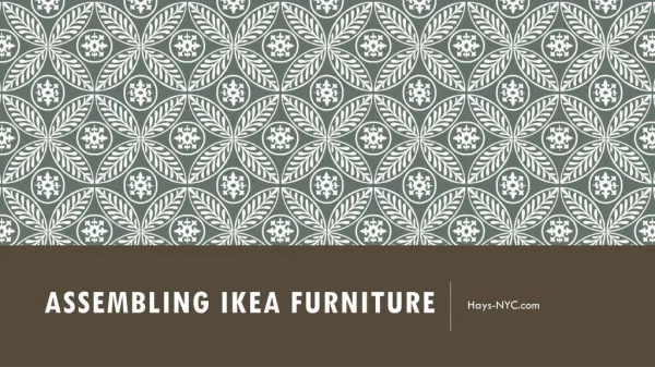 Assembling IKEA Furniture