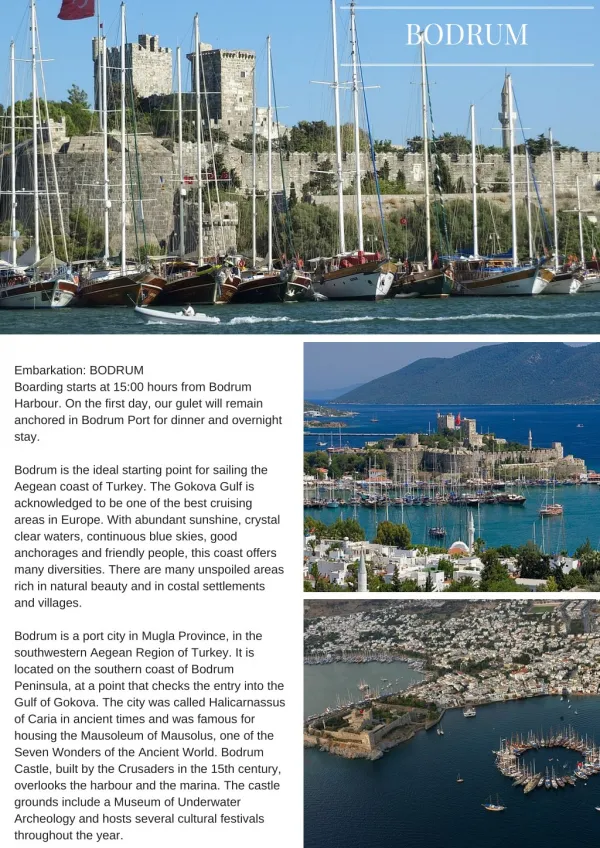 Bodrum Symi Marmaris Gulet Cruise Itinerary