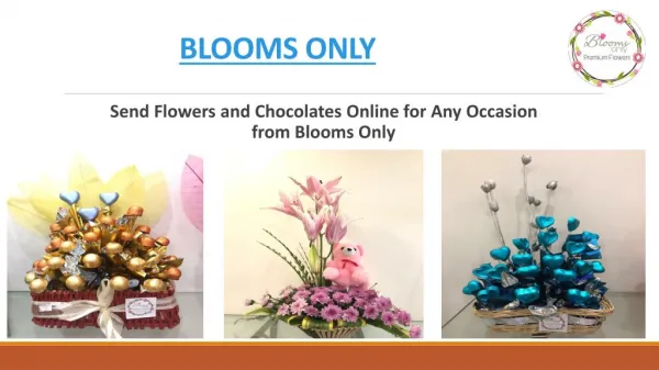 Send Flowers and Chocolates Online for Any Occasion from Blooms Only