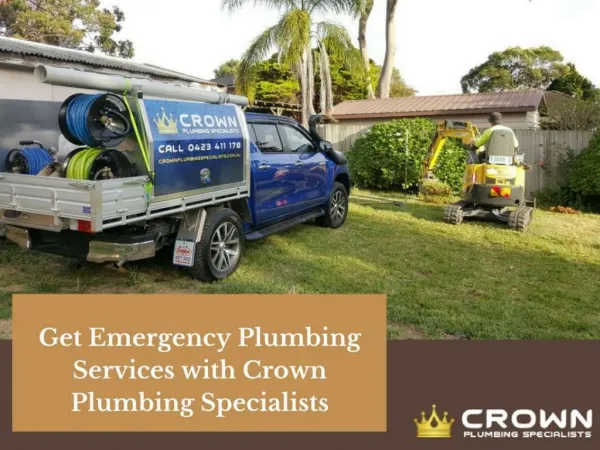 Get Emergency Plumbing Services with Crown Plumbing Specialists