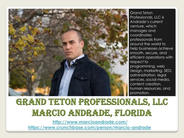 Grand Teton Professionals, LLC - Marcio Andrade, Florida