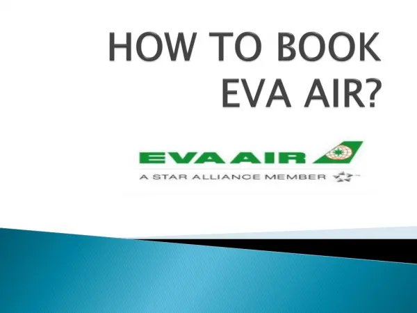 How to book seats on Eva Air?