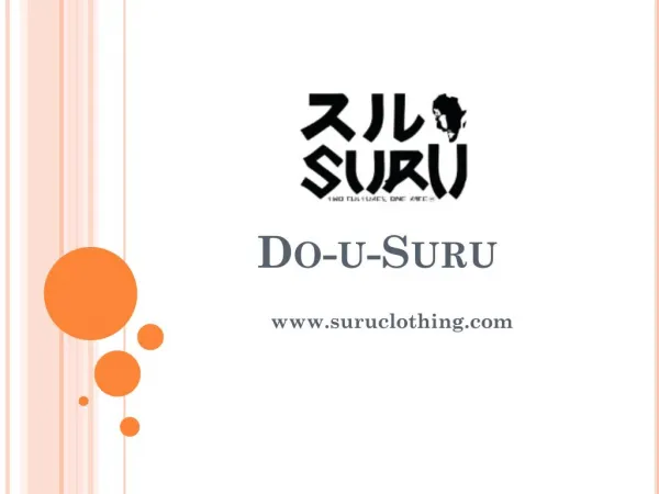 Do-u-Suru - www.suruclothing.com