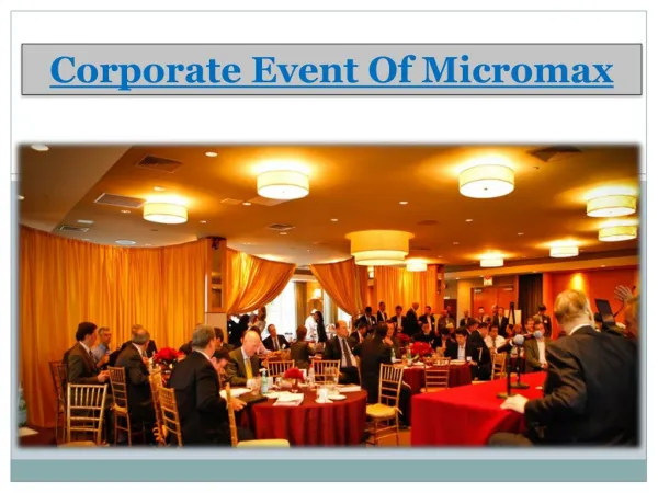 Corporate Event Of Micromax