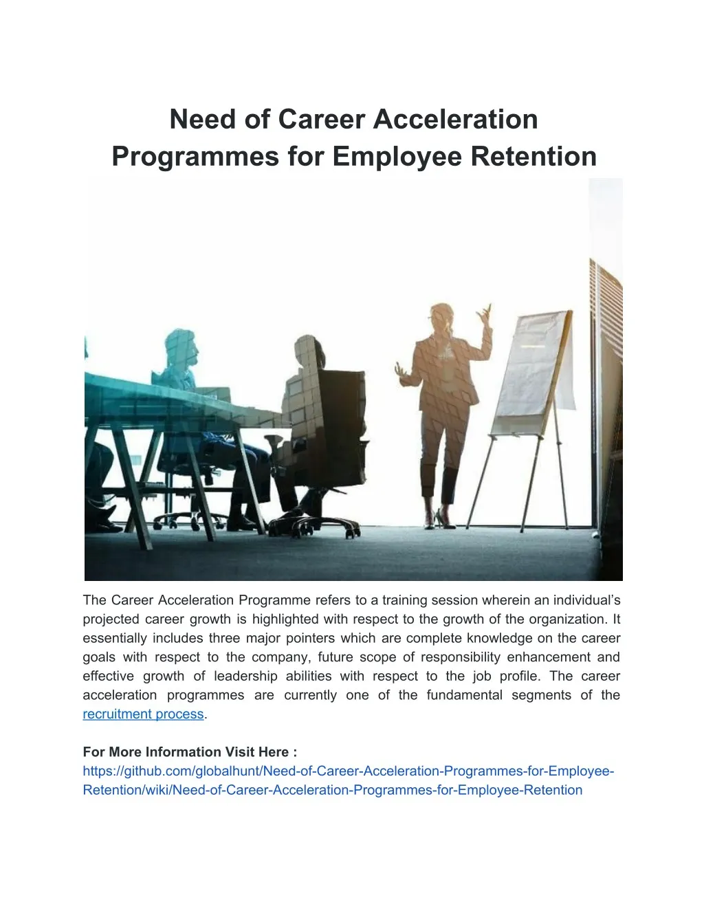 need of career acceleration programmes