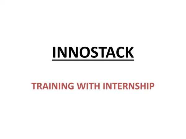 Innostack-Training And Internship