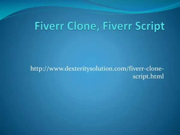 Fiverr Clone, Fiverr Script