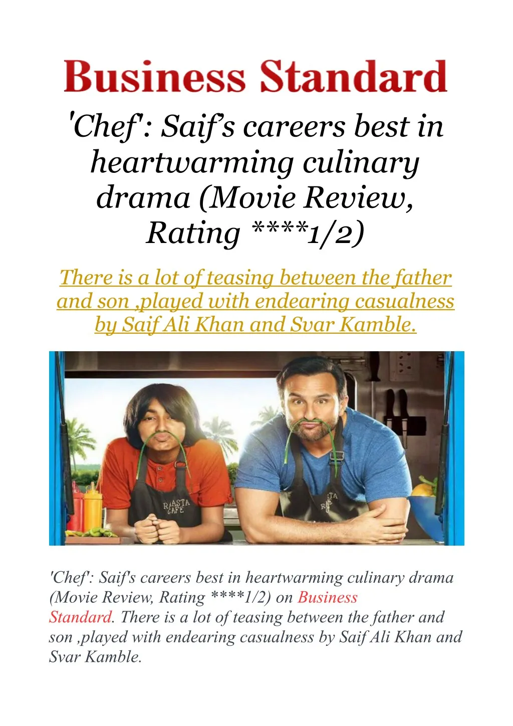 chef saif s careers best in heartwarming culinary